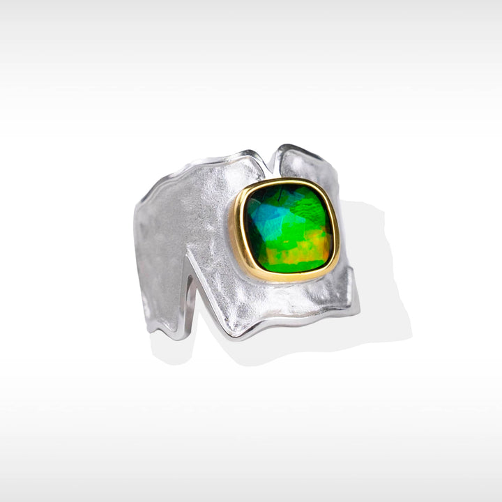 Women's Taylor Sterling Silver Ammolite Ring