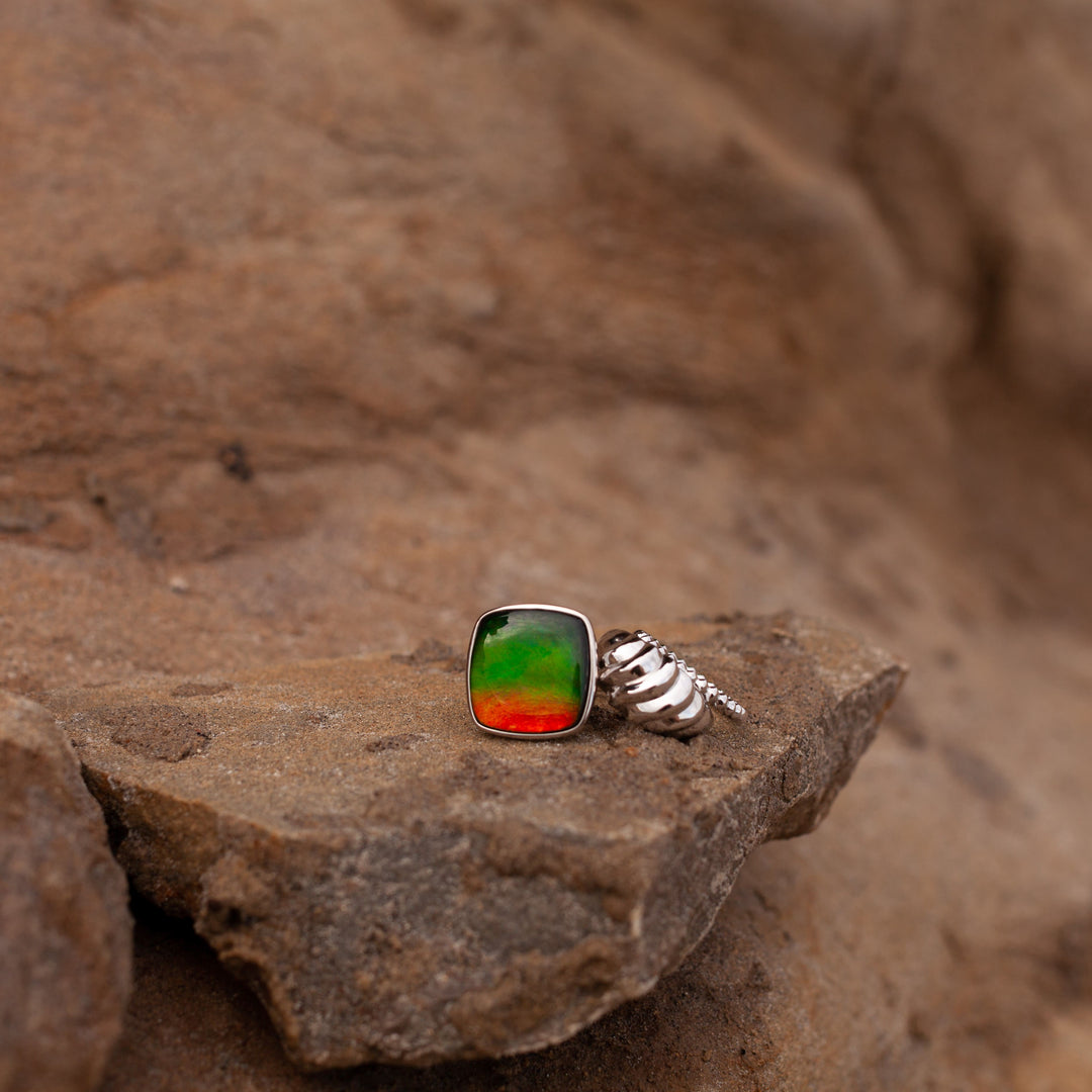 Accents Wide Ring in Sterling Silver with Rhodium Plating