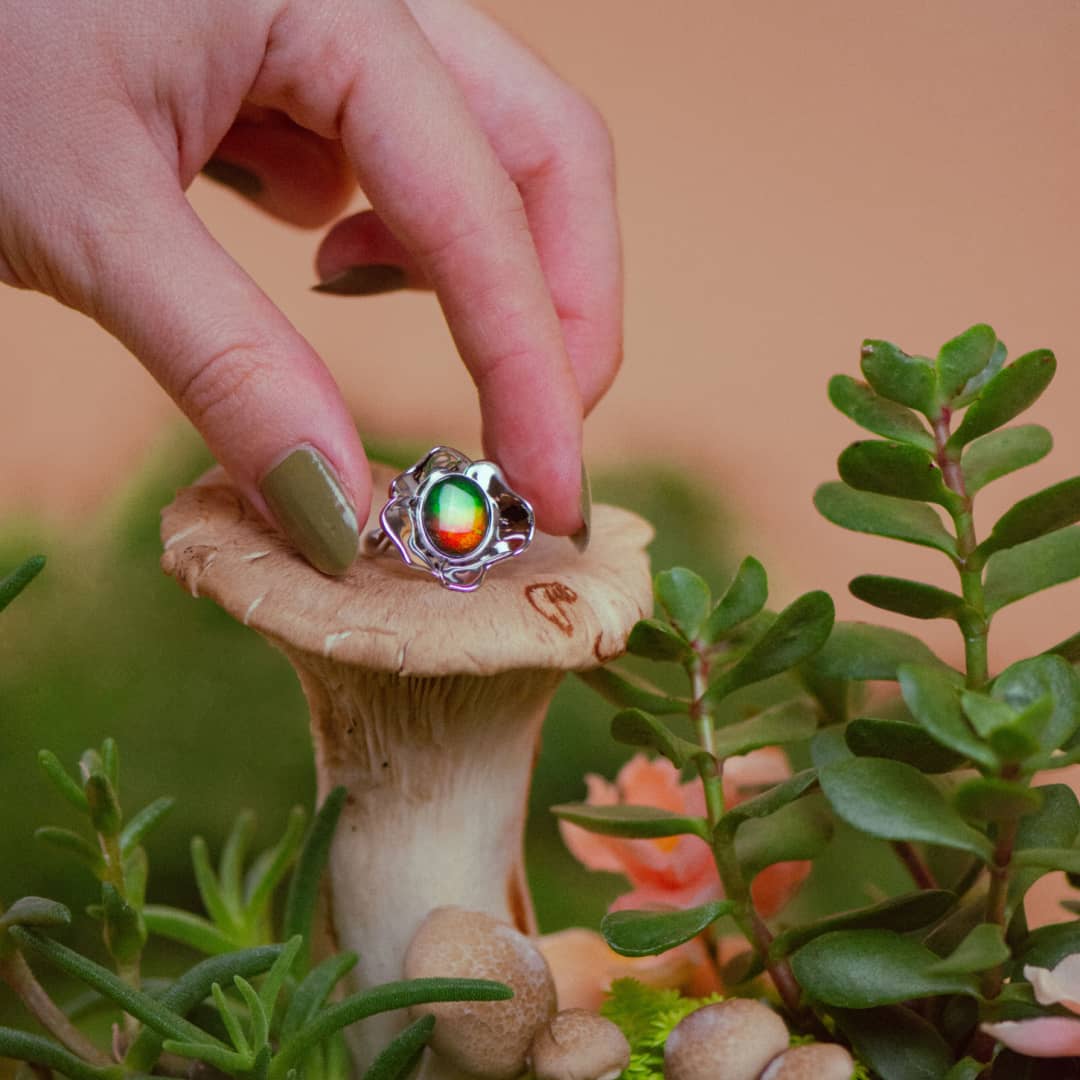 Bloom Ammolite Ring in Sterling Silver – KORITE
