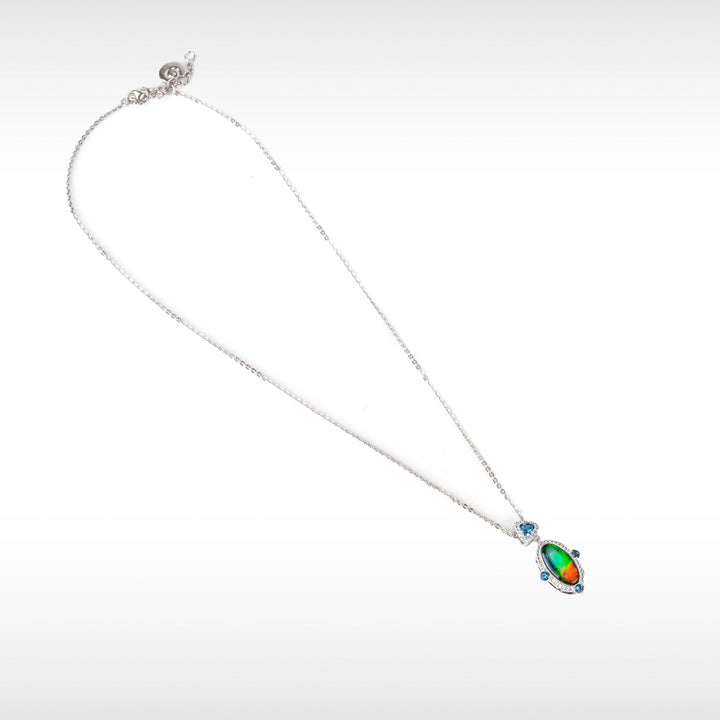 Lavish Ammolite Pendant in Sterling Silver