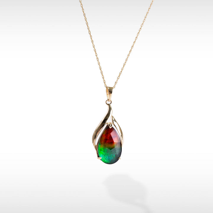 Women's Nina (Royal) 14K Gold A Grade Ammolite Pendant