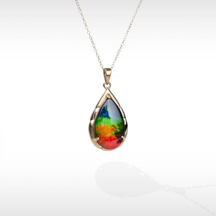 Women's Rene (Royal) 14K Gold AA Grade Ammolite Pendant