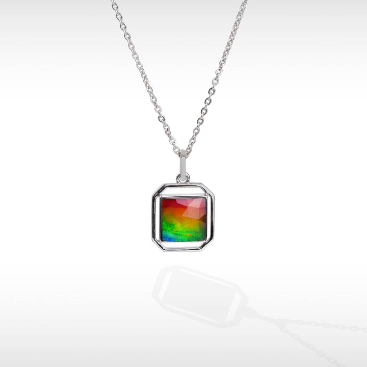 Prisma ammolite pendant in sterling silver