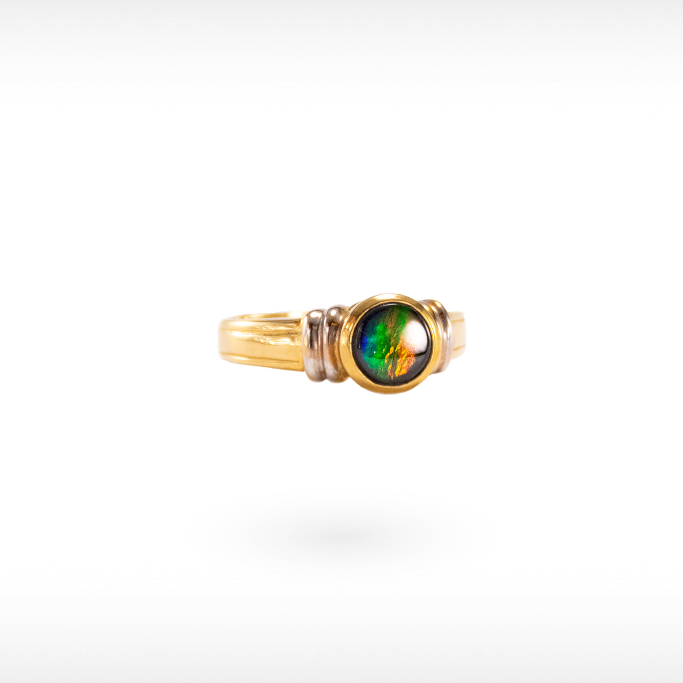 Women's 14K Gold A Grade Ammolite Ring