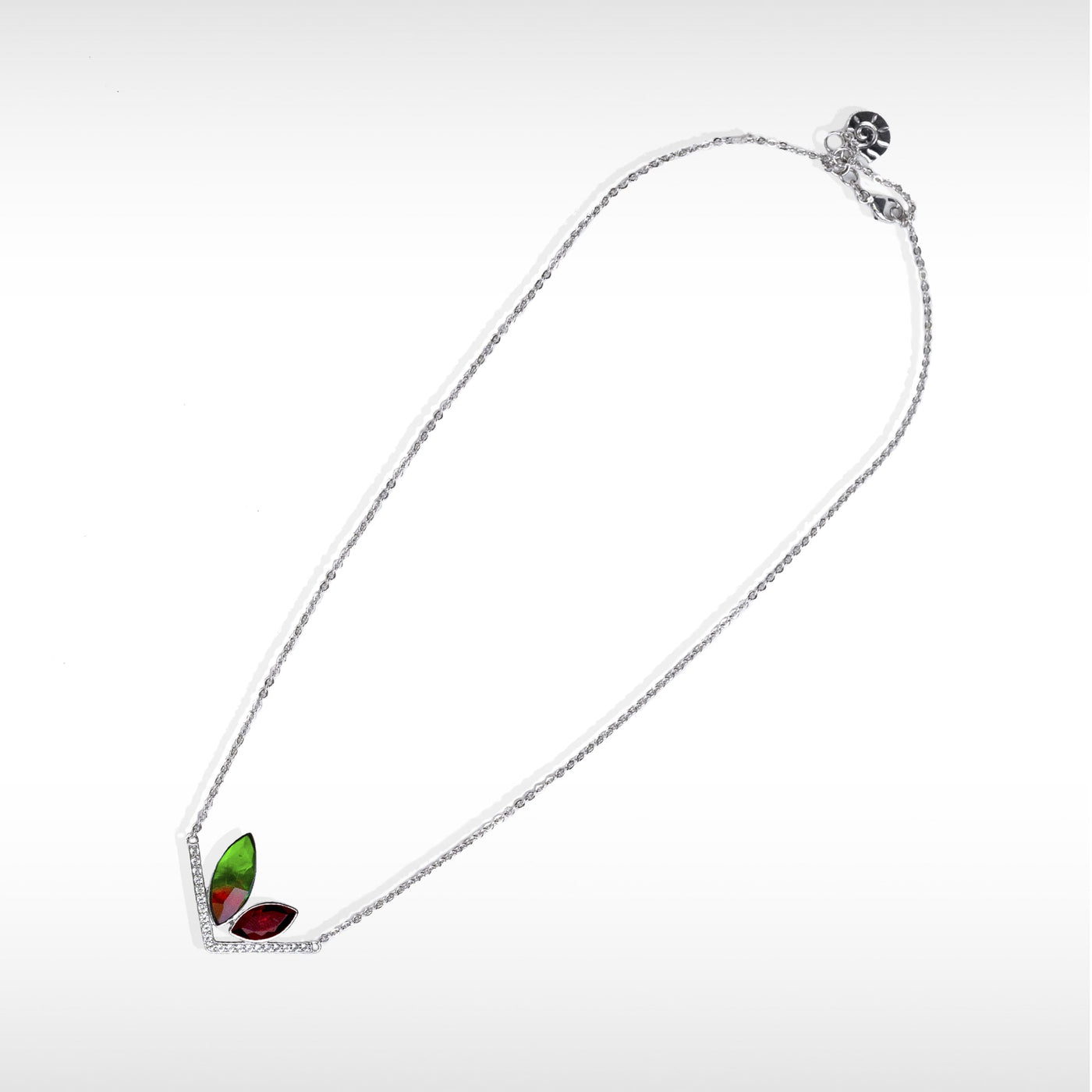 Rabbit Ammolite Necklace in Sterling Silver