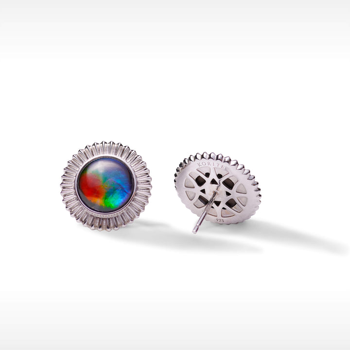 Origins Ammolite Studs in Sterling Silver