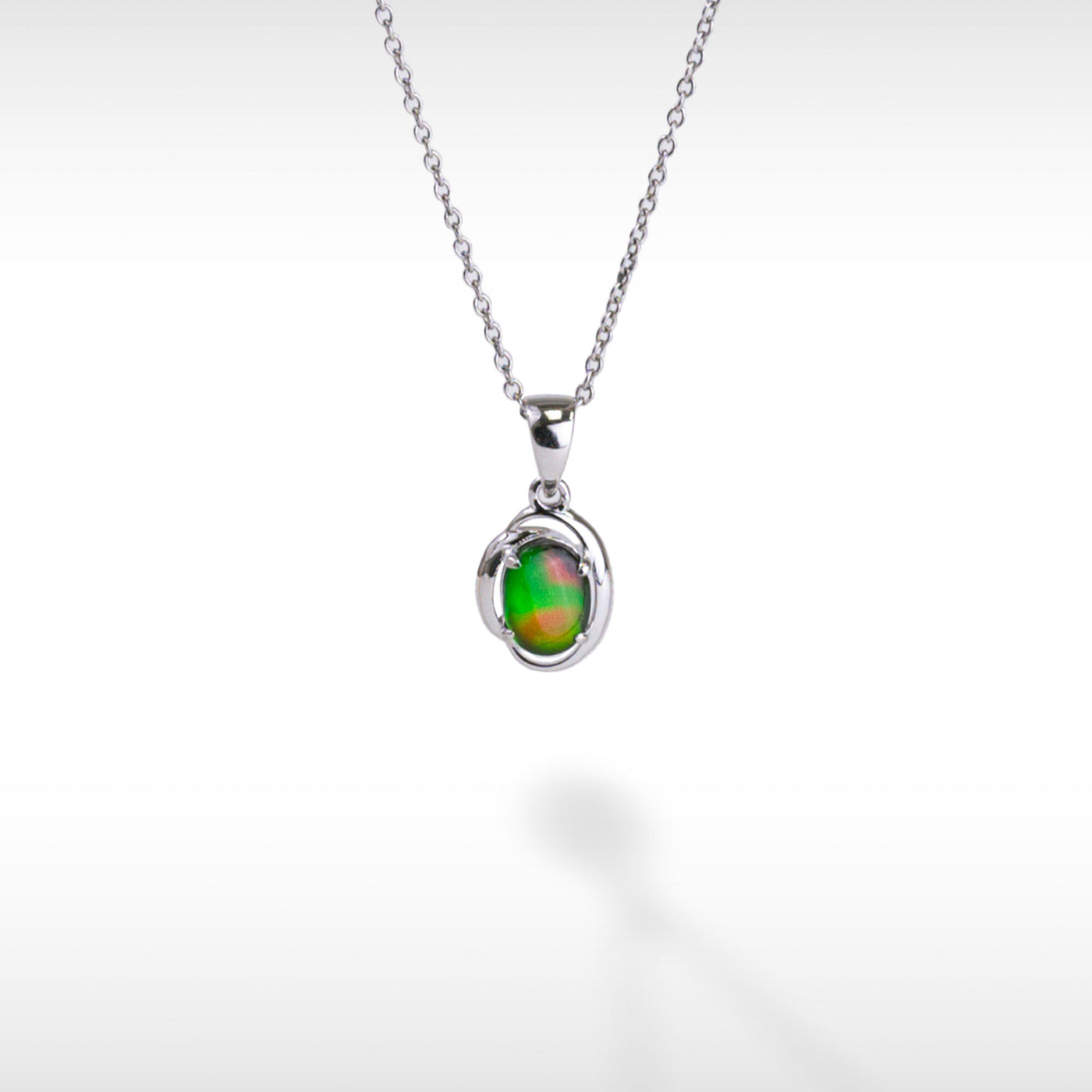 Women's Sterling Silver Ammolite Pendant