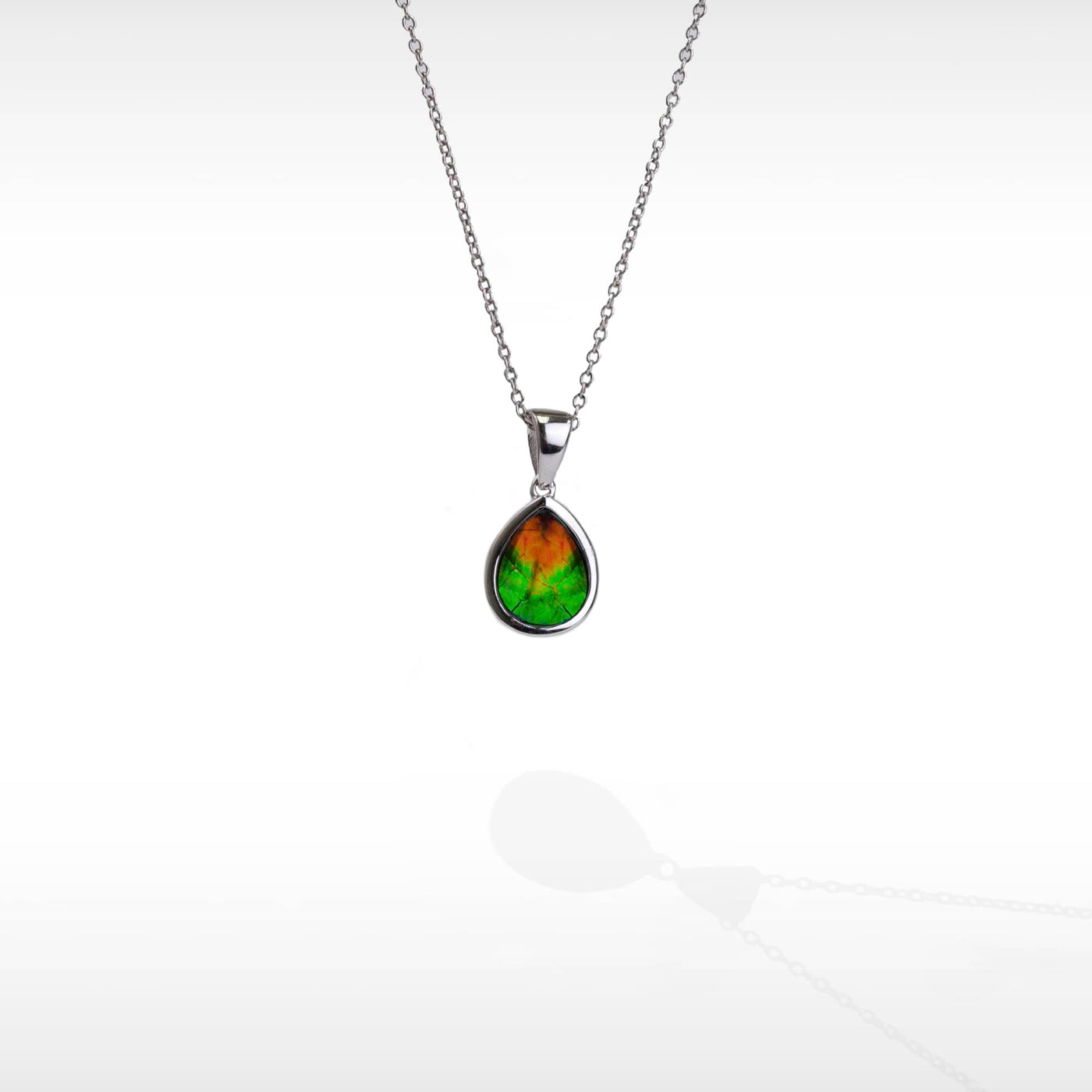 Women's Sterling Silver Ammolite Pendant