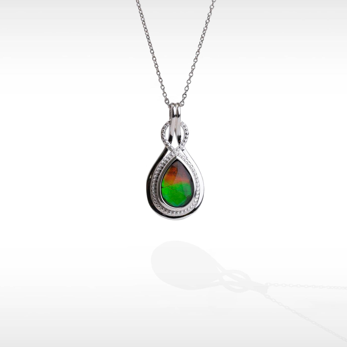 Women's Sterling Silver Ammolite Pendant