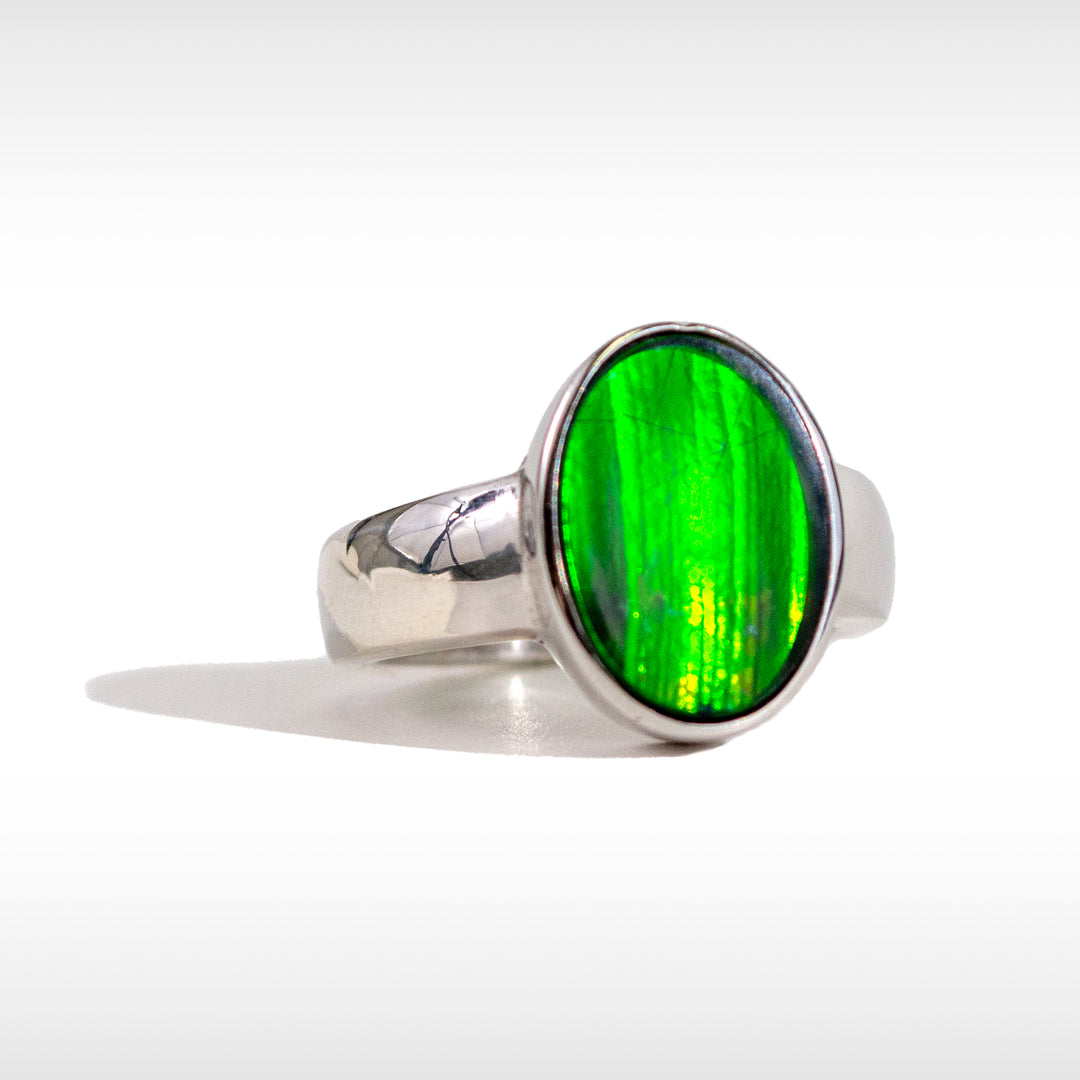 Sterling Silver Ammolite Ring