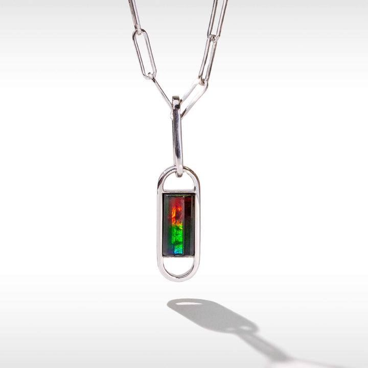 Unity ammolite pendant in sterling silver