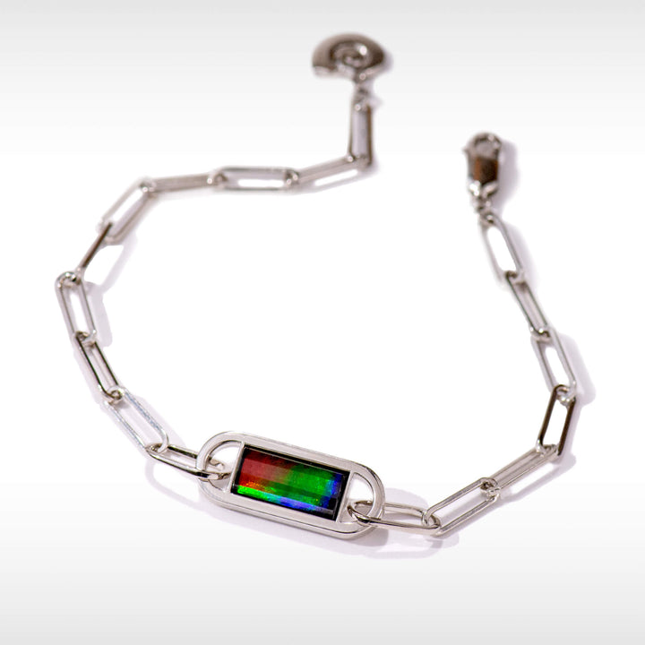 Unity ammolite bracelet in sterling silver