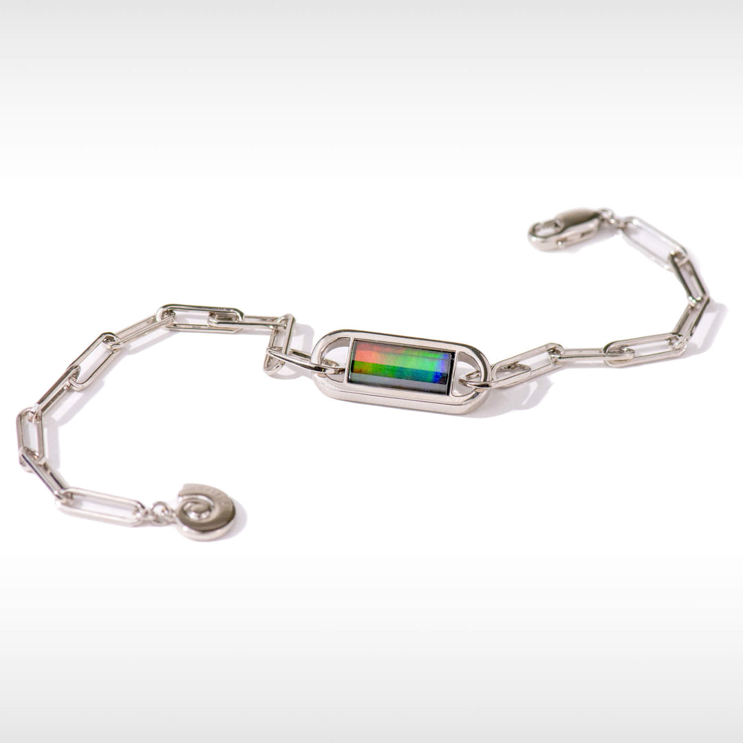 Unity ammolite bracelet in sterling silver