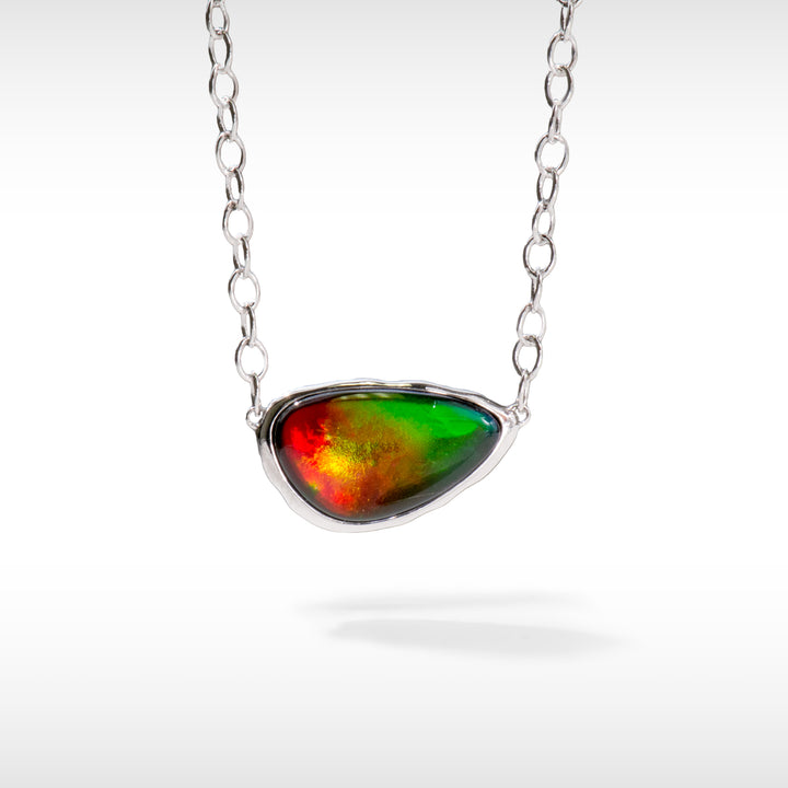 Waves Ammolite Pendant in Sterling Silver