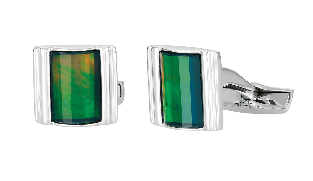 Antonio Sterling Silver Ammolite Cufflinks