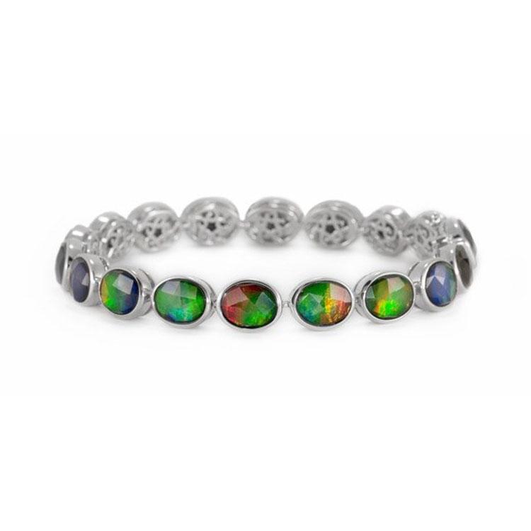 Sterling silver Ammolite bracelet