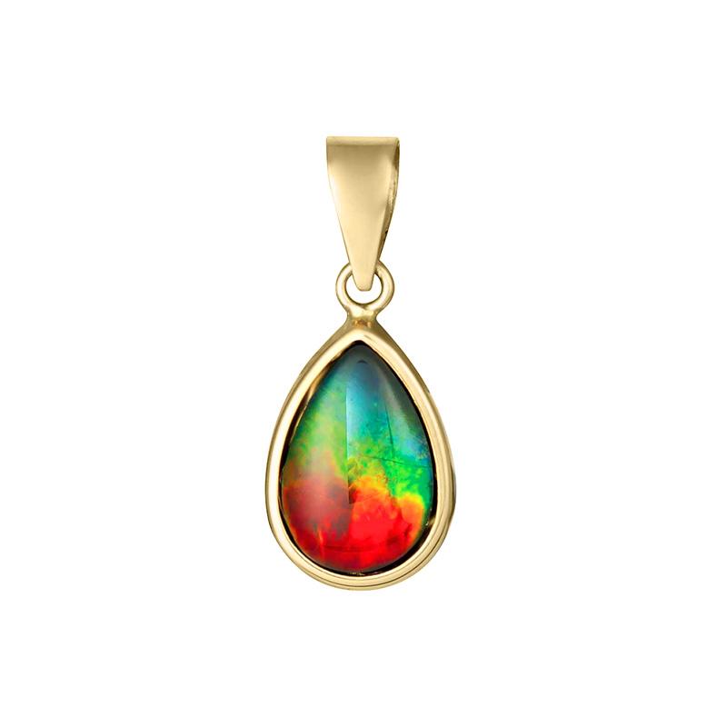 Irena 14K Gold A Grade Ammolite Pendant