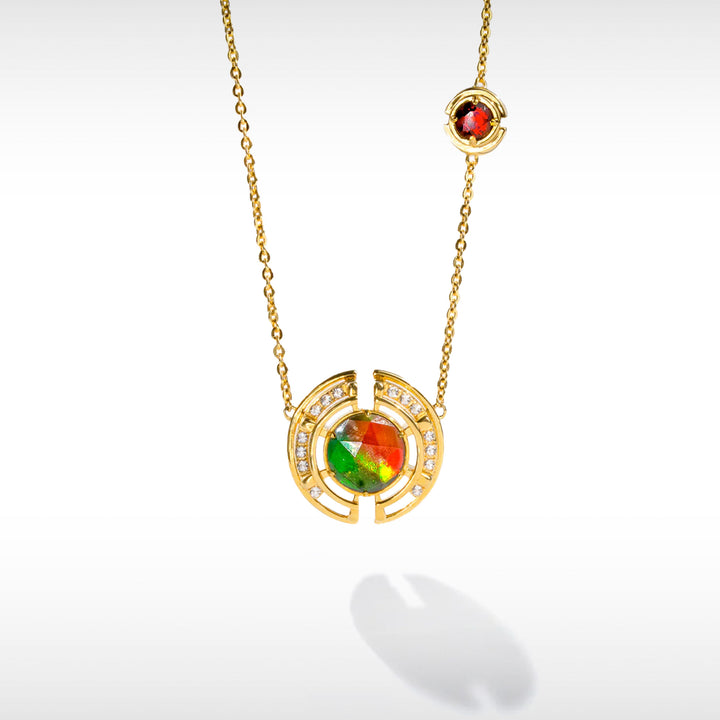 Prosperity Ammolite Necklace in 18k Gold Vermeil