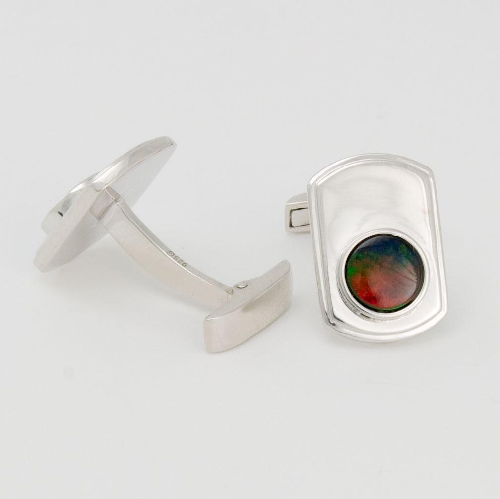 Sterling Silver Ammolite Cufflinks