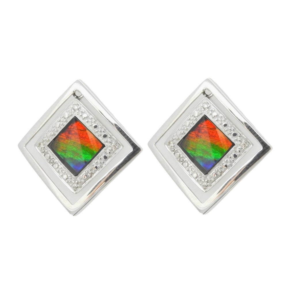 Women's 14K Gold A Grade Ammolite Earrings