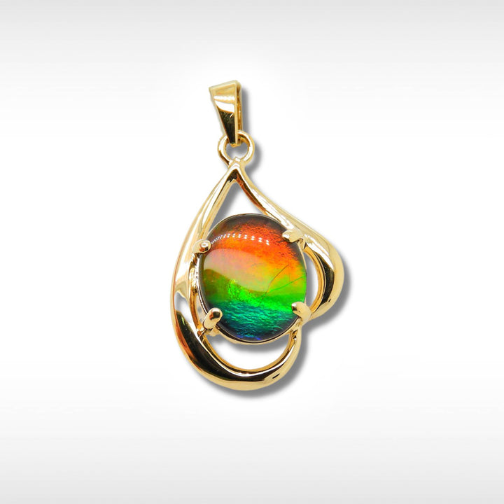 Women's Emmie 14K Gold A Grade Ammolite Pendant