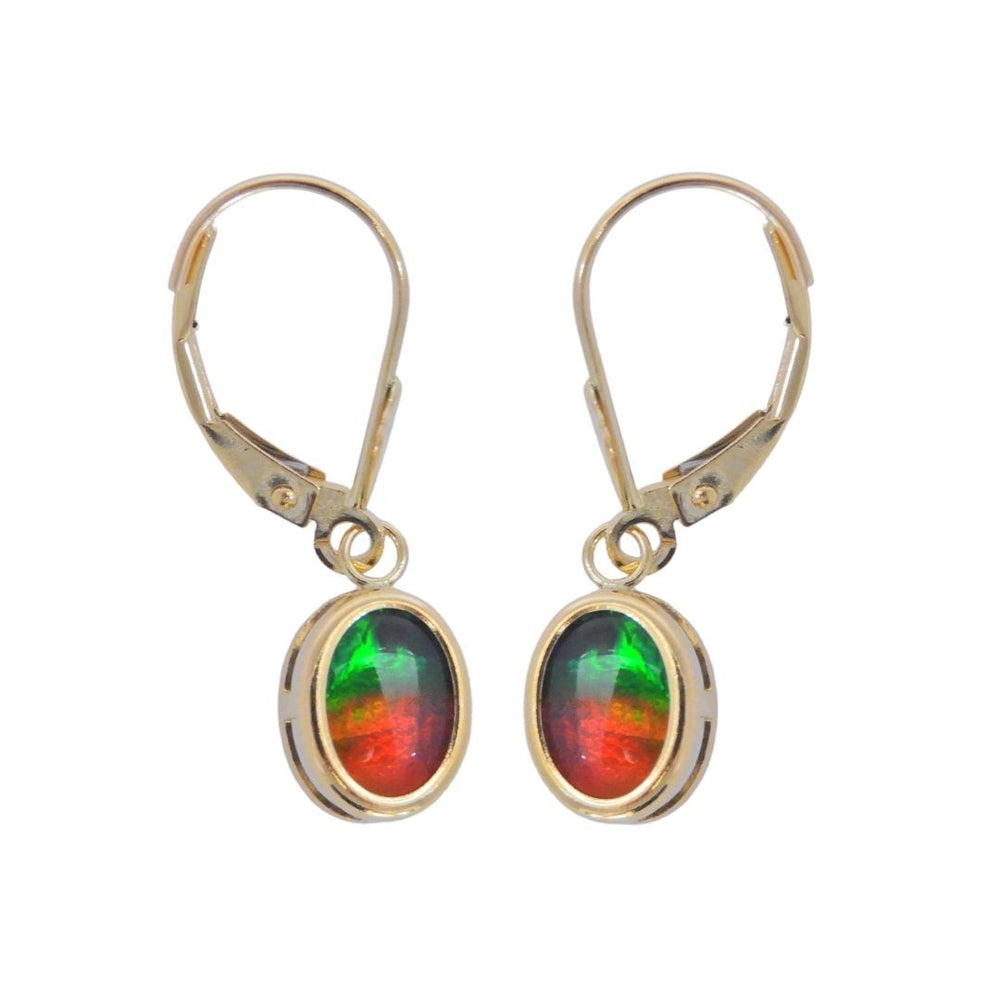 Women's Mila 14K Gold A Grade Ammolite Earrings