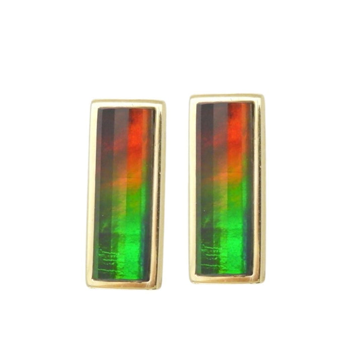 Women's Neda 14K Gold A Grade Ammolite Earrings