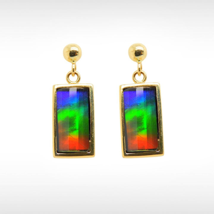 Women's Priscilla 14K Gold AA Grade Ammolite Earrings