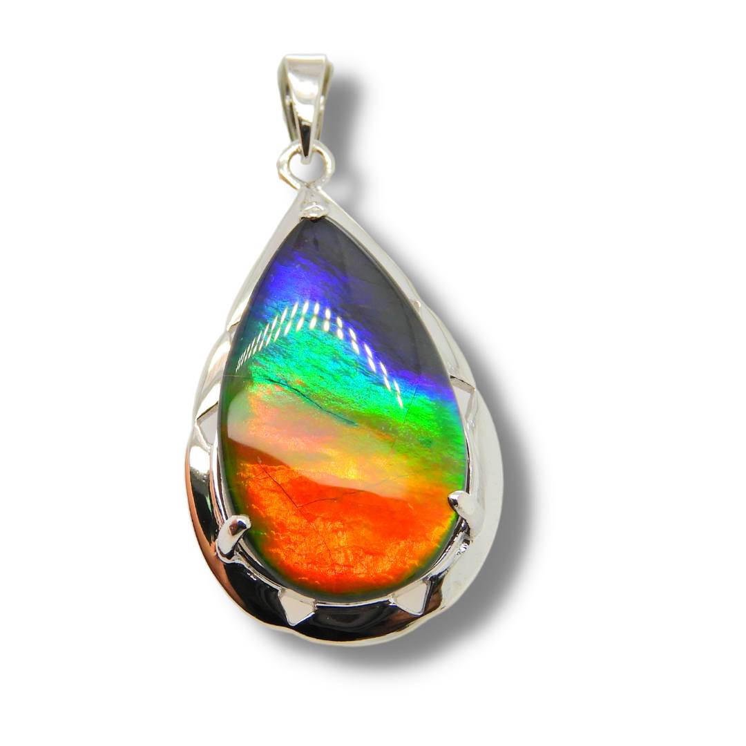 Women's Rene (Royal) 14K Gold AA Grade Ammolite Pendant